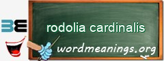 WordMeaning blackboard for rodolia cardinalis